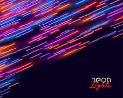 Free vector neon speed lines background