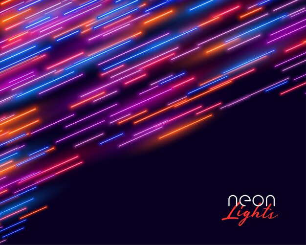 Neon speed lines background