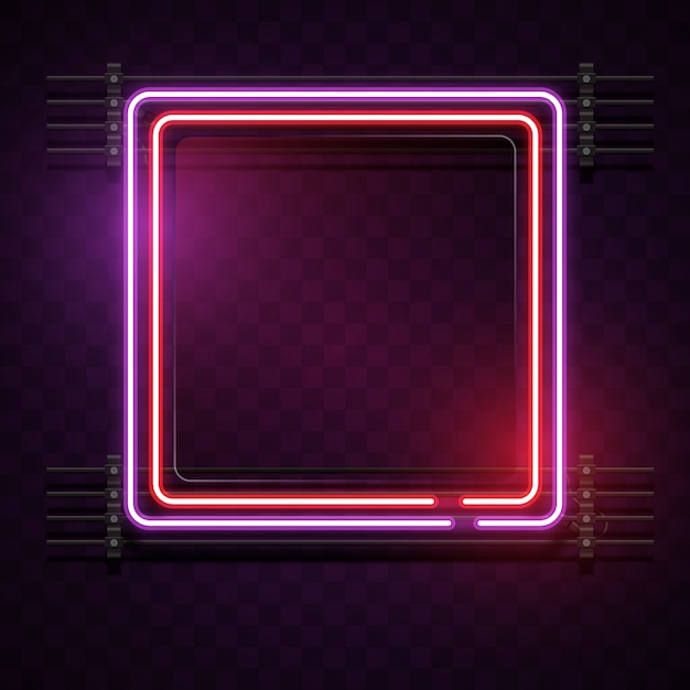 Free vector neon square background