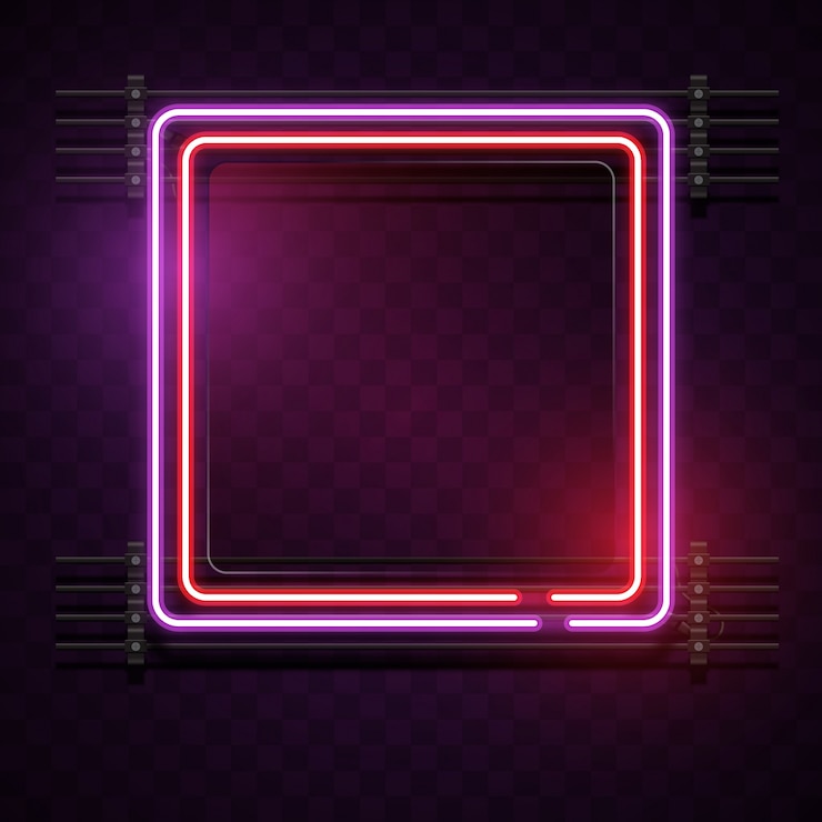 Free Vector neon square background