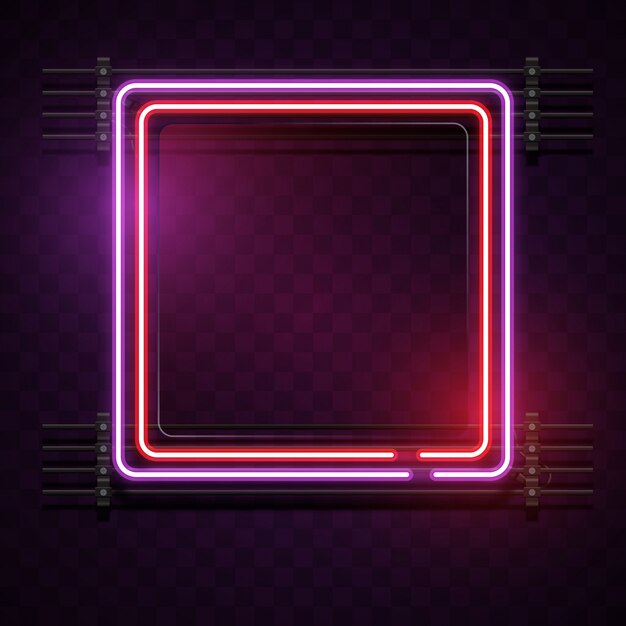 Neon square background