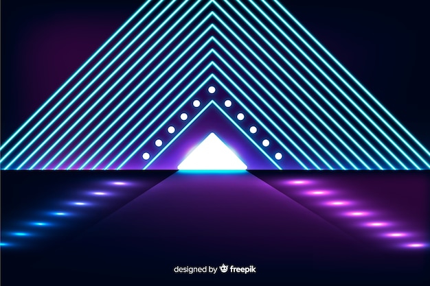 Free vector neon stage lights background