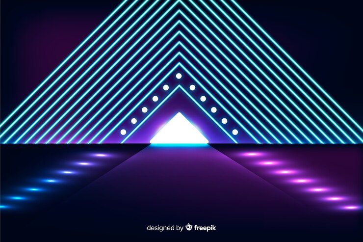 Free Vector neon stage lights background