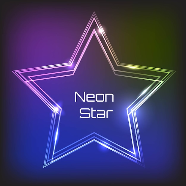 Free vector neon star