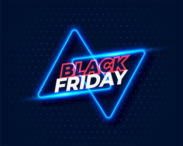 Free vector neon style black friday background