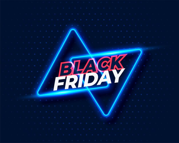 Neon style black friday background