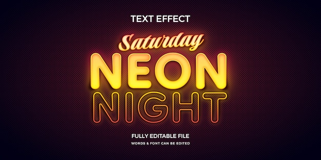 Free vector neon style neon night text effect