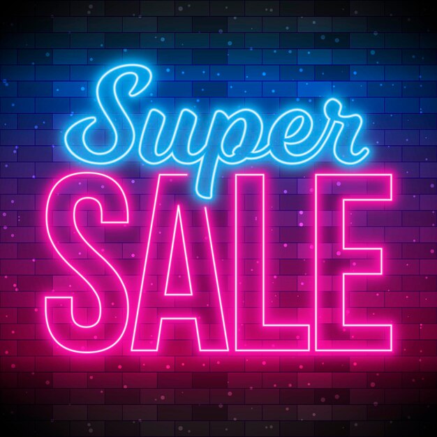 Neon super sale sign