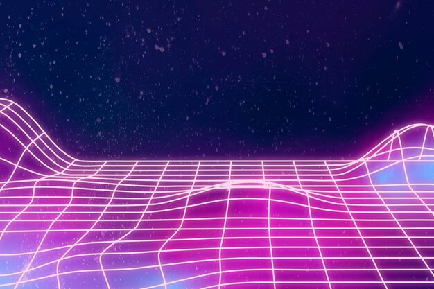 Neon synthwave  background with design space