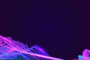 Free vector neon synthwave border on a dark purple background vector