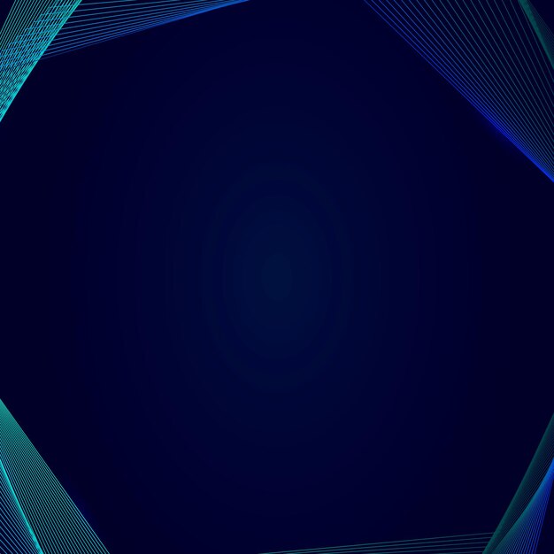 Neon synthwave border on a squared dark blue template