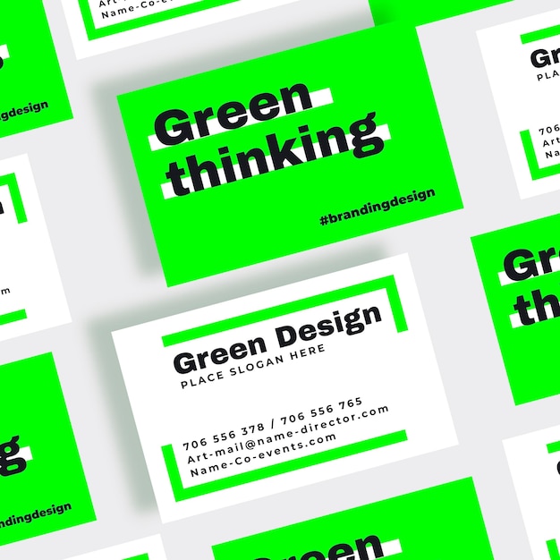 Neon template for business cards