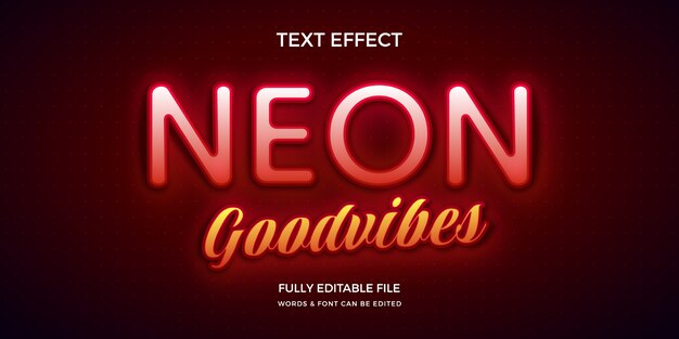 Neon text effect