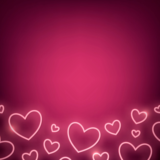 Free vector neon valentine's day illustration