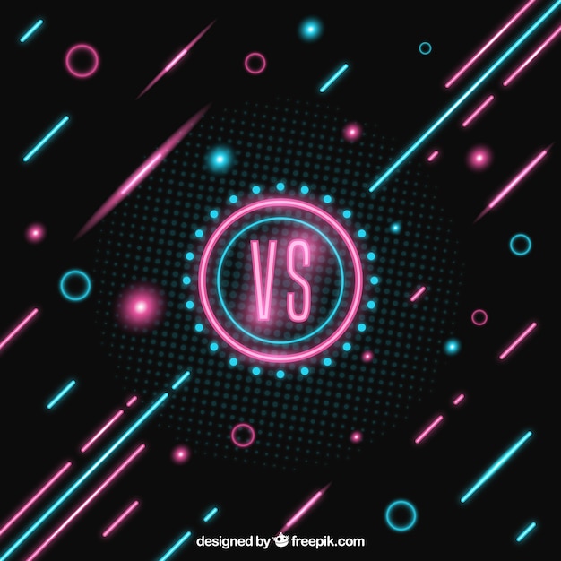 Neon versus background with lovely style