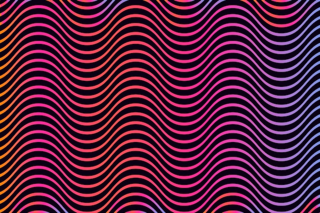 Free vector neon wavy psychedelic background