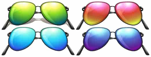 Free vector neoncoloured sunglasses