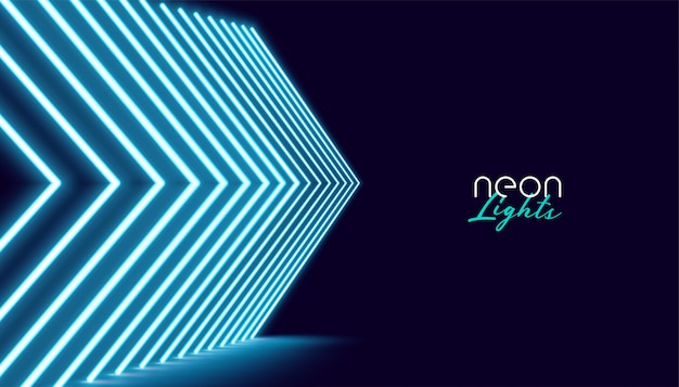 Neperspective directional arrow lights background