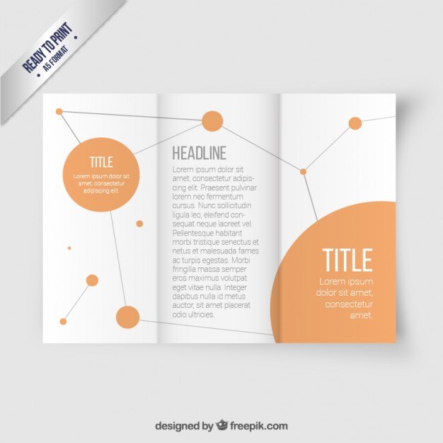 Free vector network brochure template