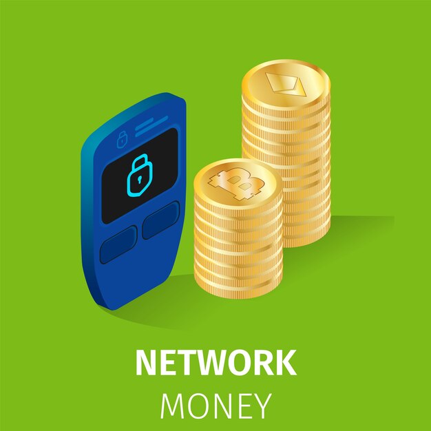 Network Finance Cryptocurrency Money Square Banner