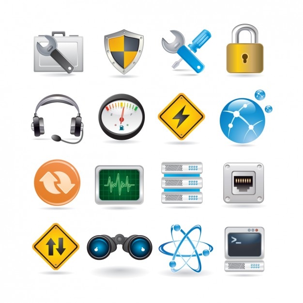 Vettore gratuito network icon set