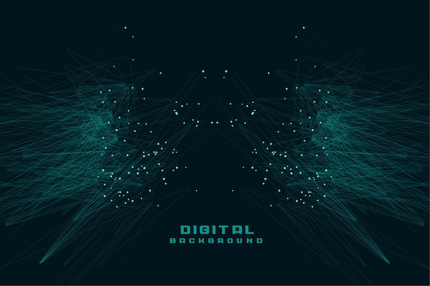 Network particles connection technology background