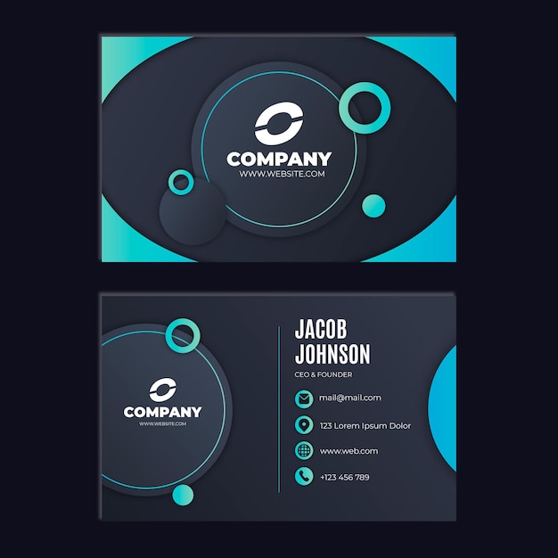 Free vector neumorph abstract business card template