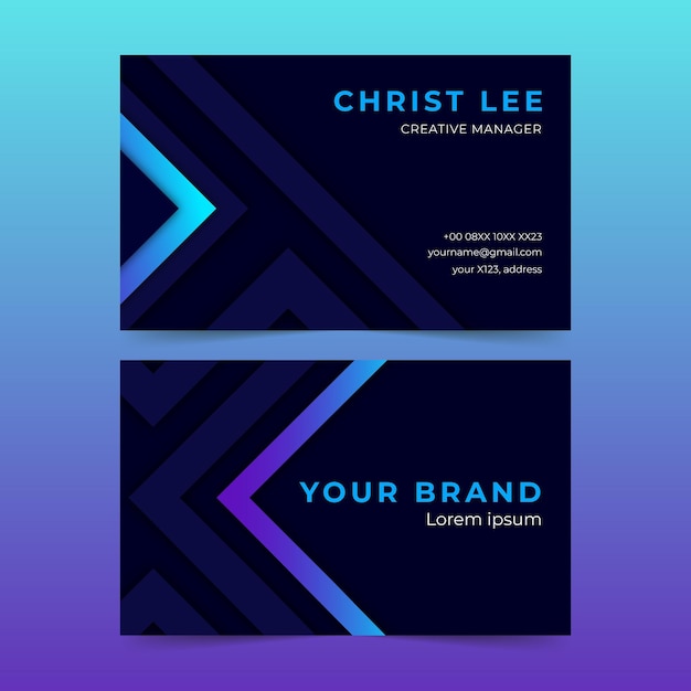 Neumorph abstract business card template