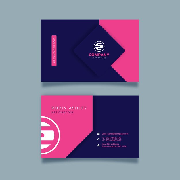neumorph business card template design