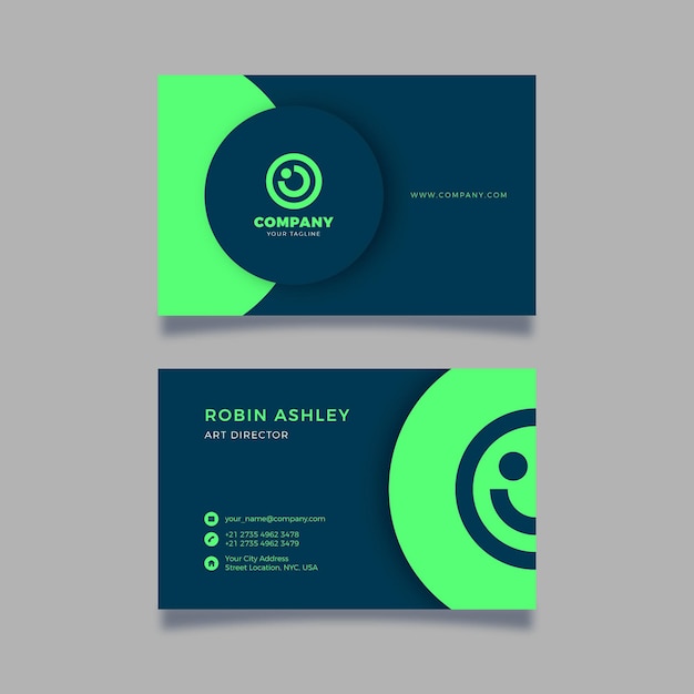 Neumorph business card template style