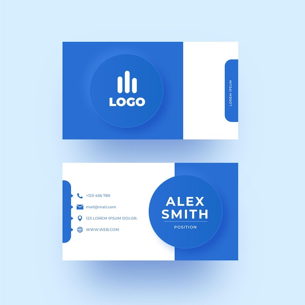 Free vector neumorph business card template