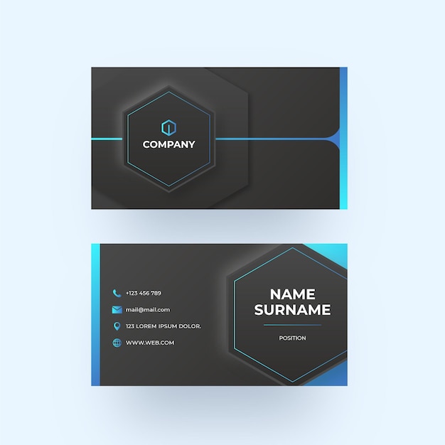 Free vector neumorph business card template