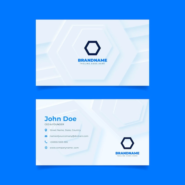 Neumorph business card template