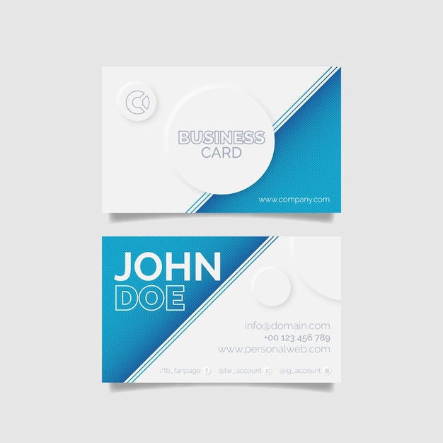 Neumorph business card template