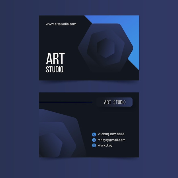 Free vector neumorph business card template