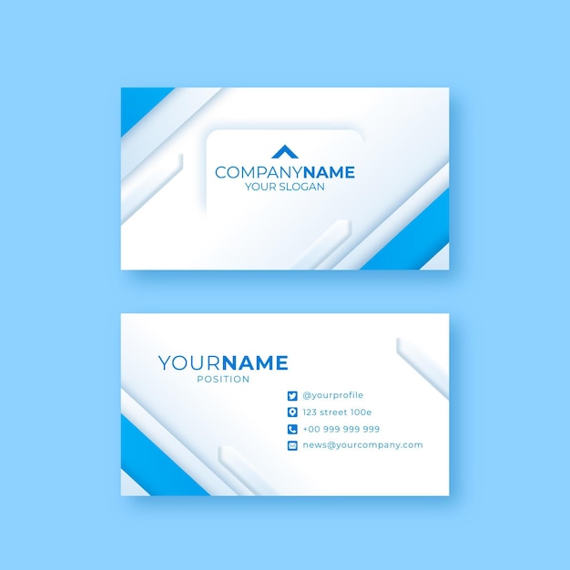 Free vector neumorph business card template