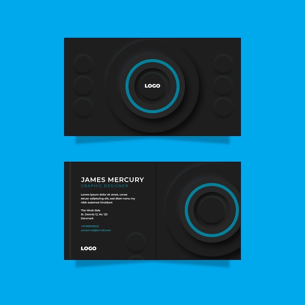 Neumorph business card template