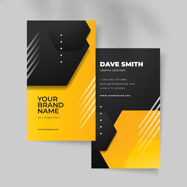 Free vector neumorph business card template