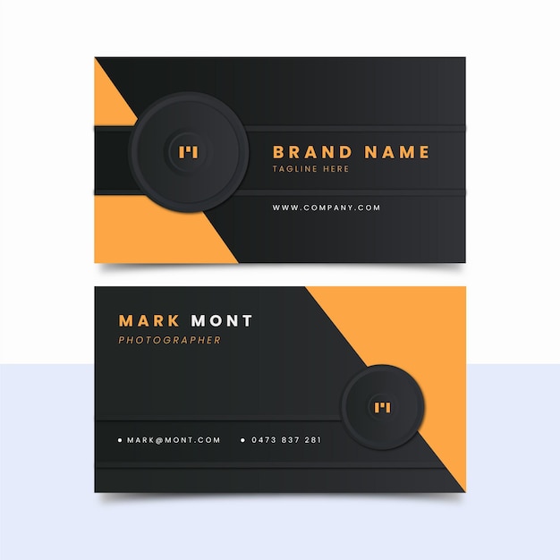 Free vector neumorph business card template