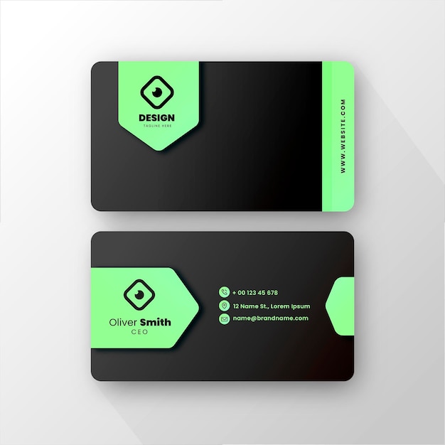 Neumorph business card template