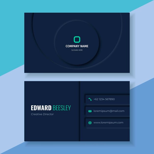 Neumorph business card template