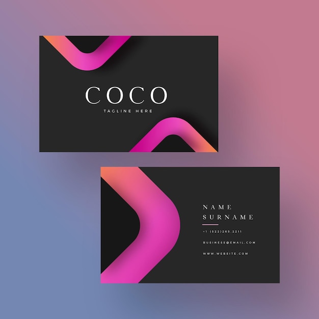 Neumorph business card template