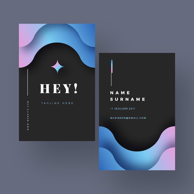 Free vector neumorph business card template