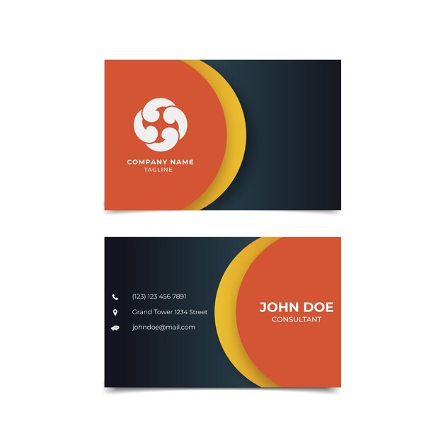 Neumorph business card template