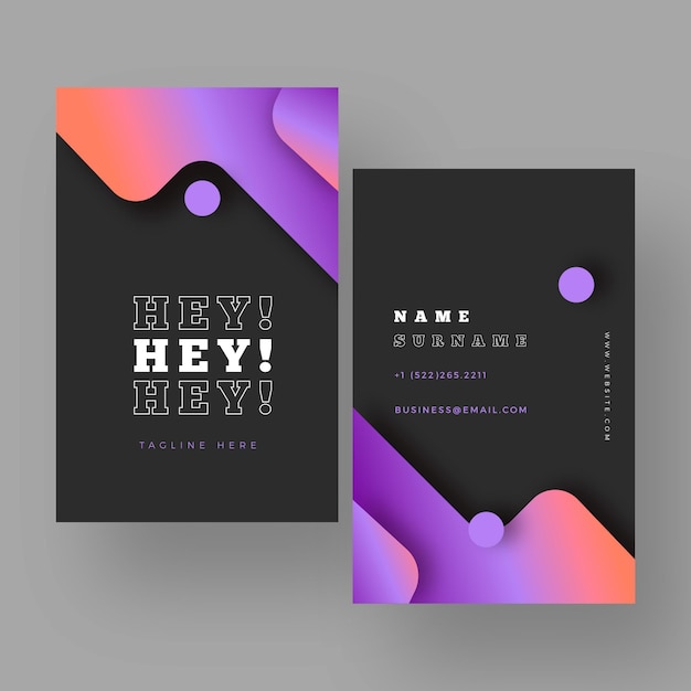 Neumorph business card template