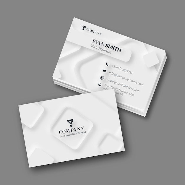 Free vector neumorph business card template