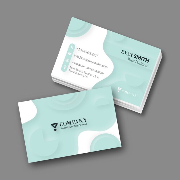 Free vector neumorph business card template