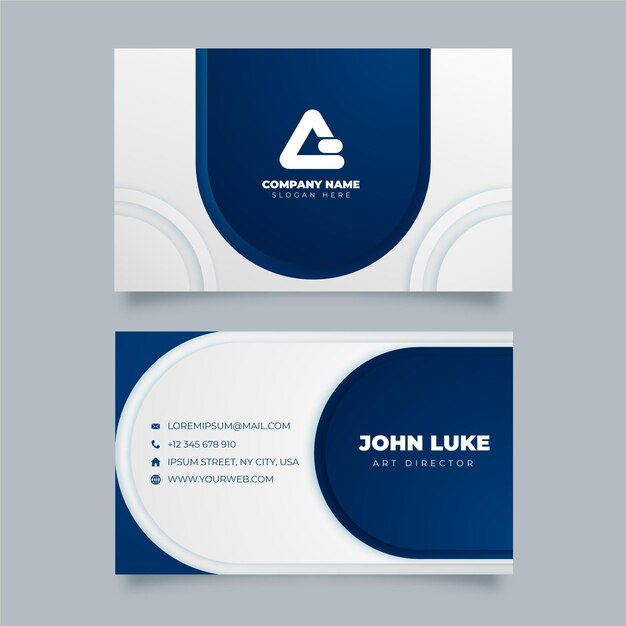 Neumorph business card template