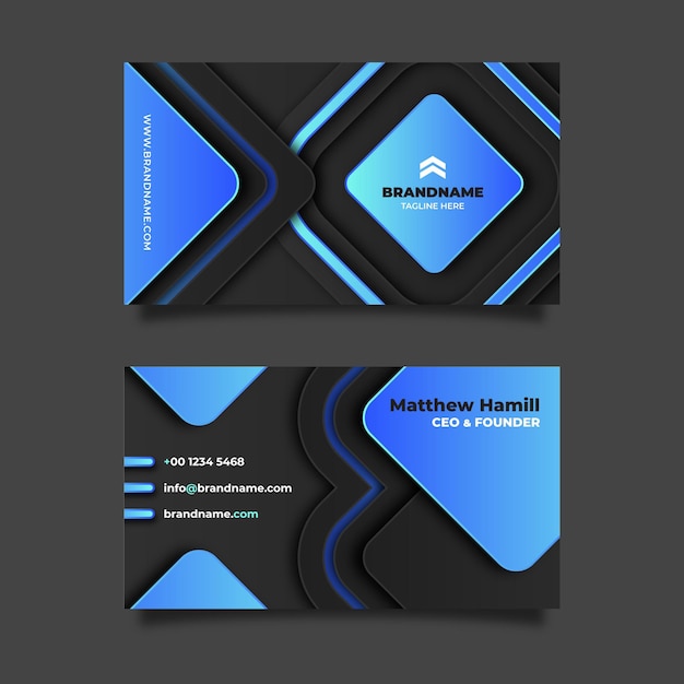 Free vector neumorph business card template