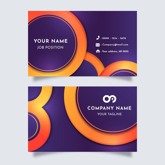 Neumorph business card template